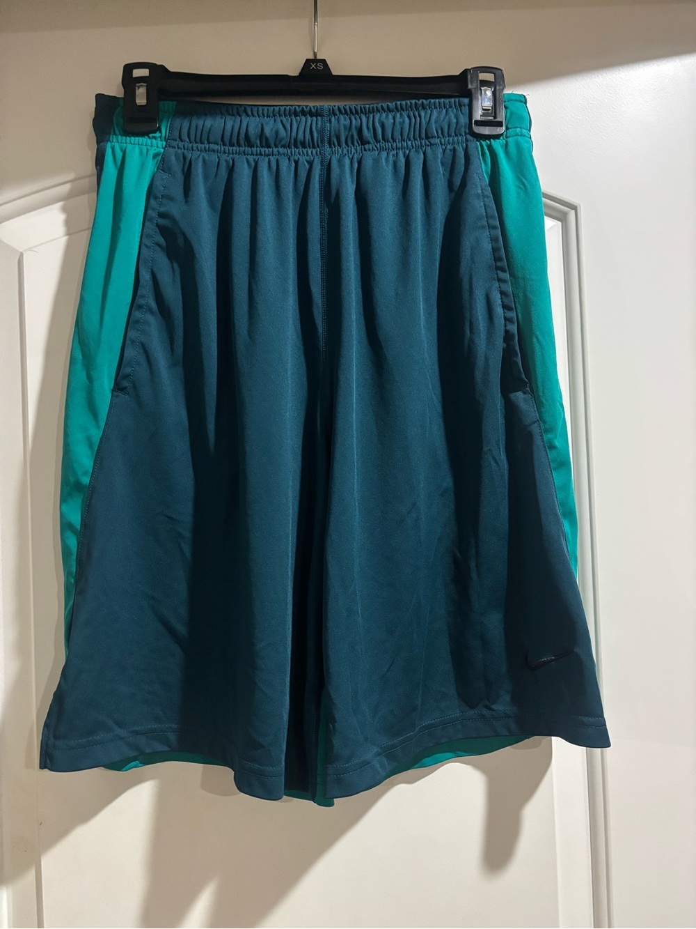 Nike Women’s Athletic Shorts in Teal and Aqua Side Panels
